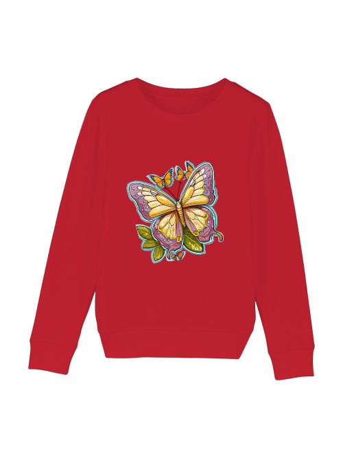 Mini Changer Sweatshirt Schmetterling gemalt mit Aura