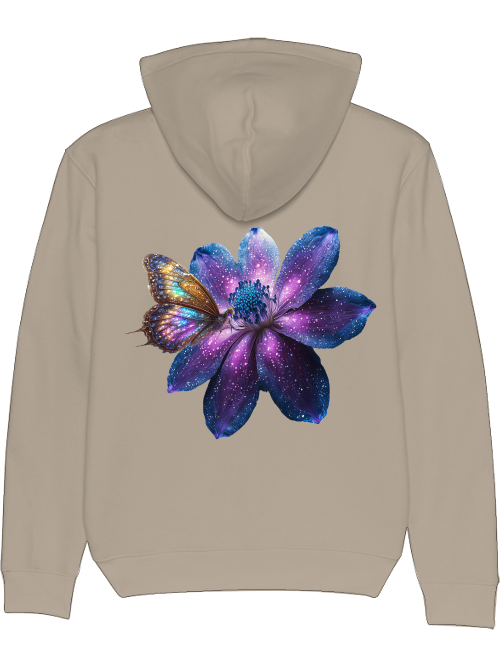 Cruiser Hoodie partner shirt galaxy flower with butterfly backsite