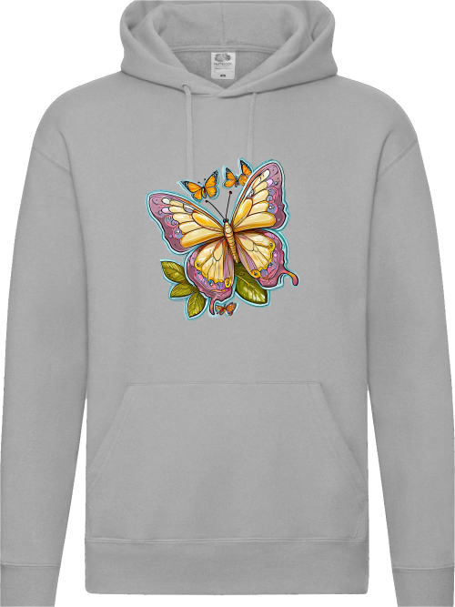 Premium Hooded Sweat Hoodie Partner Shirt Butterfly Painted