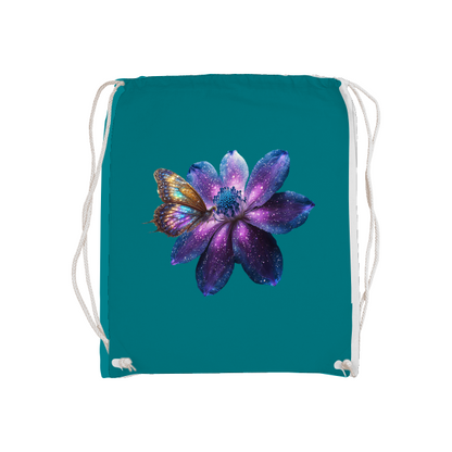 Basic gym bag galaxy flower with butterfly