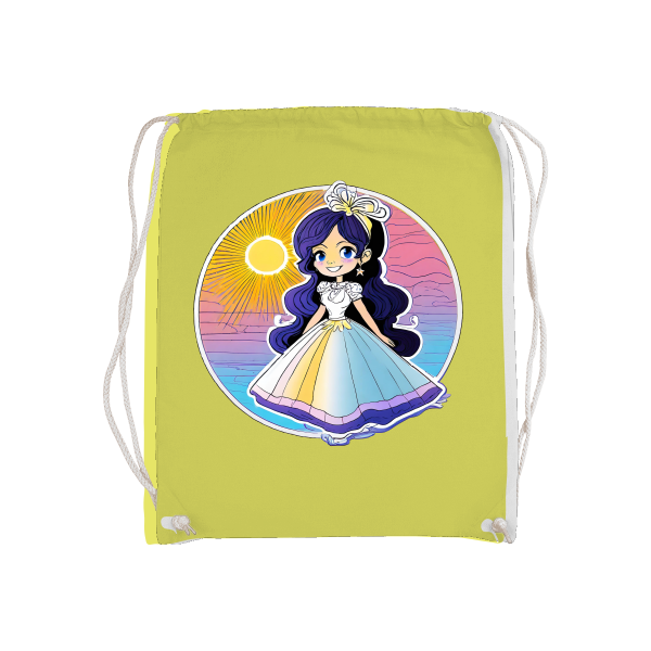 Bolsa de deporte básica Princess Sunset con brillo azul