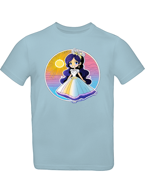 T-Shirt Kids Princess Sunset with blue shimmer