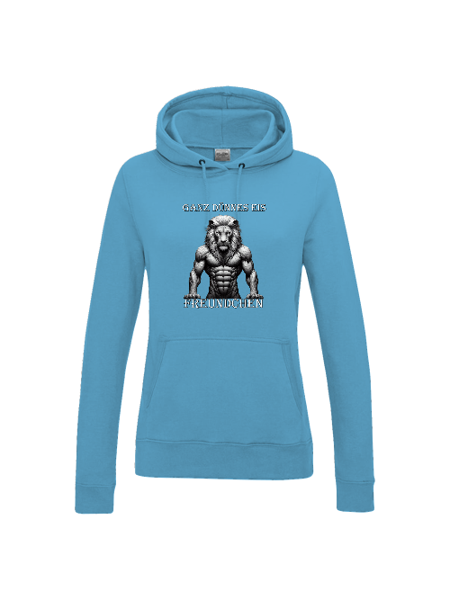 Girlie College Hoodie Partnershirt Löwe Ganz dünnes Eis