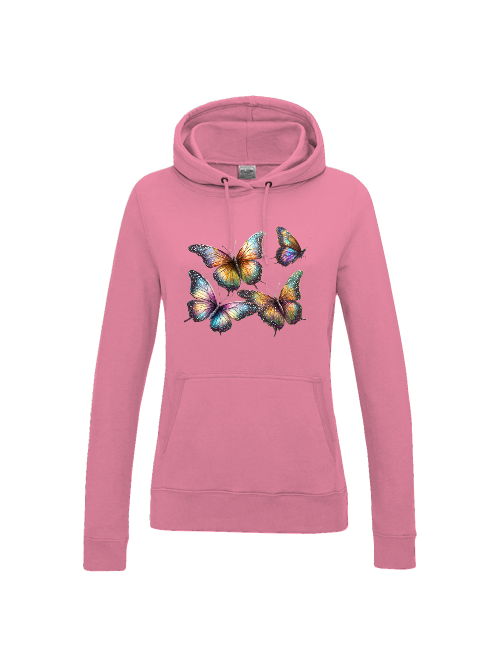 Girlie College Hoodie Partnershirt Schmetterling Gruppe