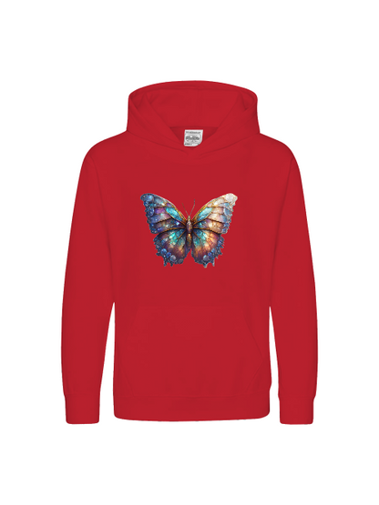 Sudadera con capucha premium para niños Butterfly Gallaxy