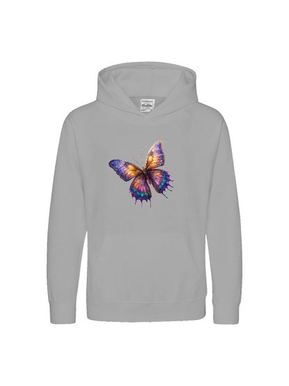 Sudadera con capucha Kids Premium Butterfly en tonos azules
