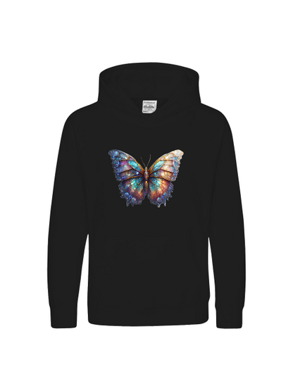 Sudadera con capucha premium para niños Butterfly Gallaxy