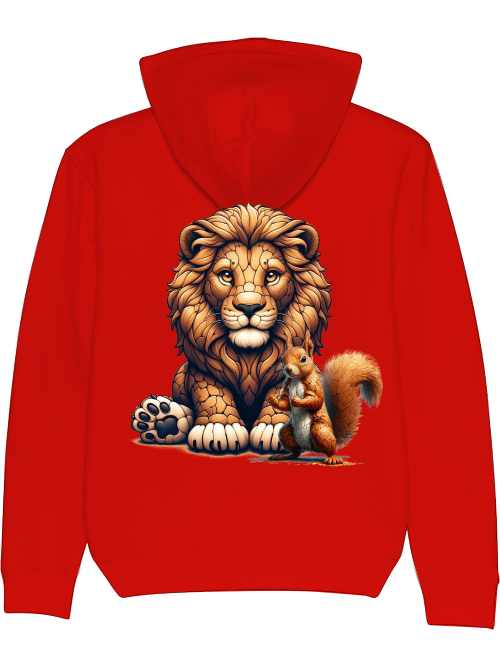 Cruiser Hoodie partner shirt lion with squirrel backsite