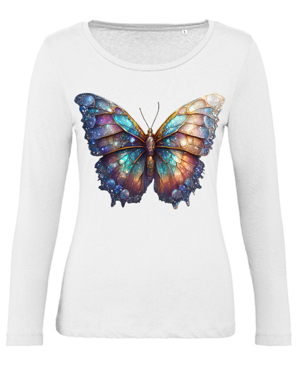 Organic Inspire women Partnershirt Gallaxieschmetterling