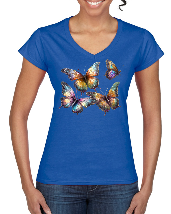 Ladies Softstyle V-Neck T-Shirt Partner Shirt Butterfly Group