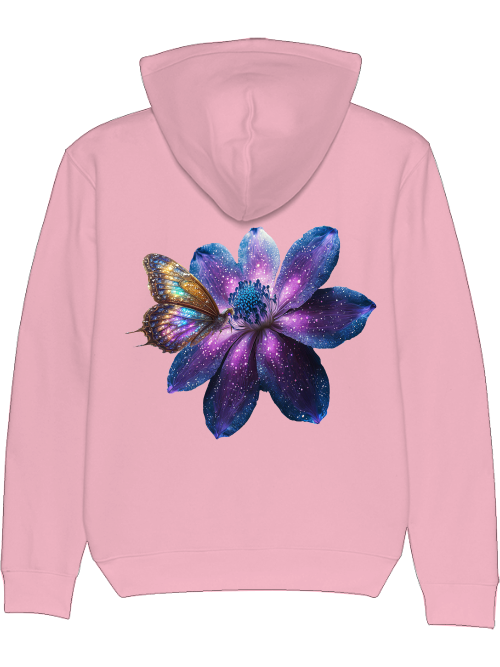 Cruiser Hoodie partner shirt galaxy flower with butterfly backsite