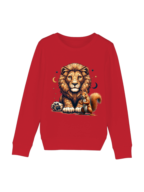 Mini Changer Sweatshirt Loewe mit Eichhörnchen und Monde SK