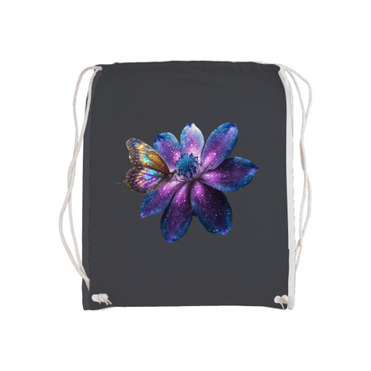 Basic gym bag galaxy flower with butterfly