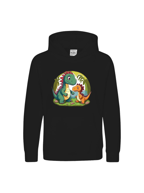 Sudadera con capucha Kids Premium dos dinosaurios