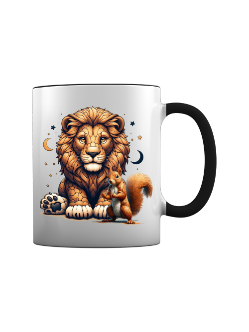 Tasse Loewe mit Eichhörnchen und Monde