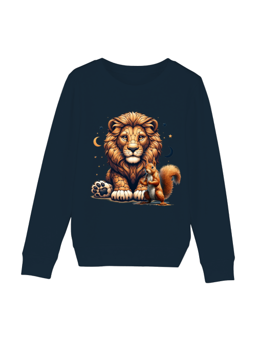 Mini Changer Sweatshirt Loewe mit Eichhörnchen und Monde SK