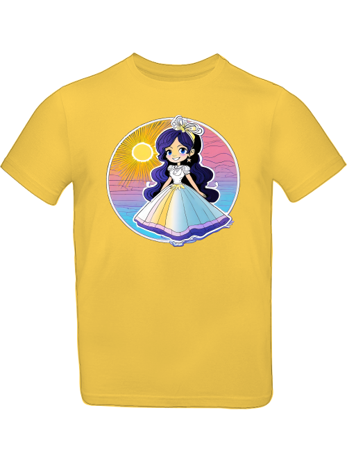 T-Shirt Kids Princess Sunset with blue shimmer