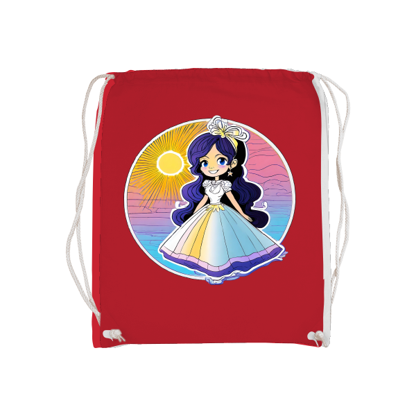 Bolsa de deporte básica Princess Sunset con brillo azul