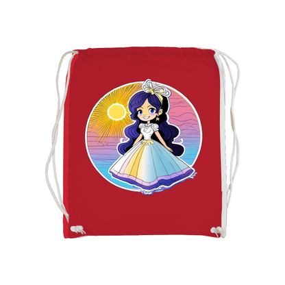Basic gym bag Princess Sunset with blue shimmer