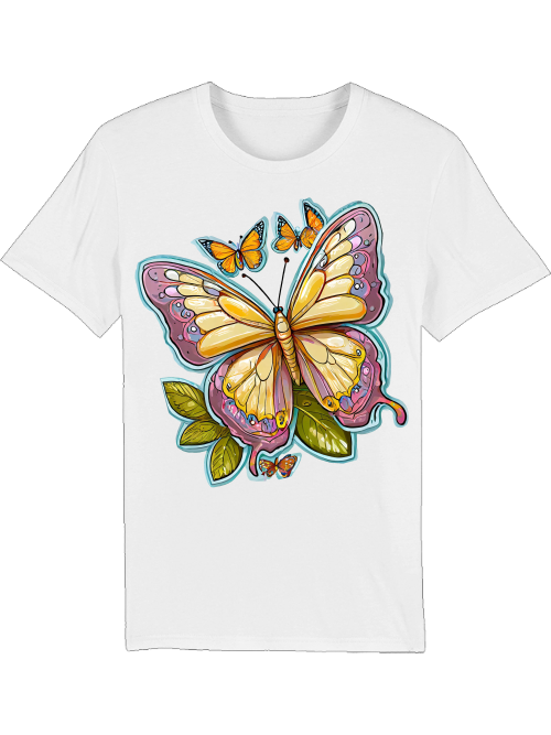 Creator T-Shirt Partner Shirt Butterfly painted with aura