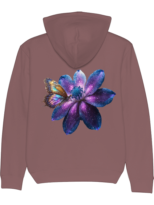 Cruiser Hoodie partner shirt galaxy flower with butterfly backsite