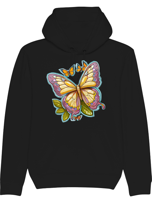 Cruiser Hoodie partner shirt butterfly painted with aura