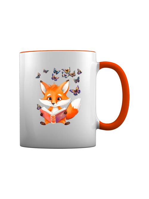 Tasse Fuchs mit Schmetterling Gruppe