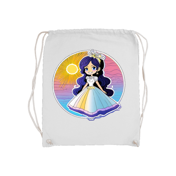 Bolsa de deporte básica Princess Sunset con brillo azul