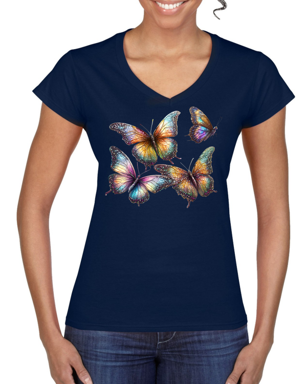 Ladies Softstyle V-Neck T-Shirt Partner Shirt Butterfly Group