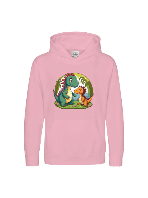 Sudadera con capucha Kids Premium dos dinosaurios