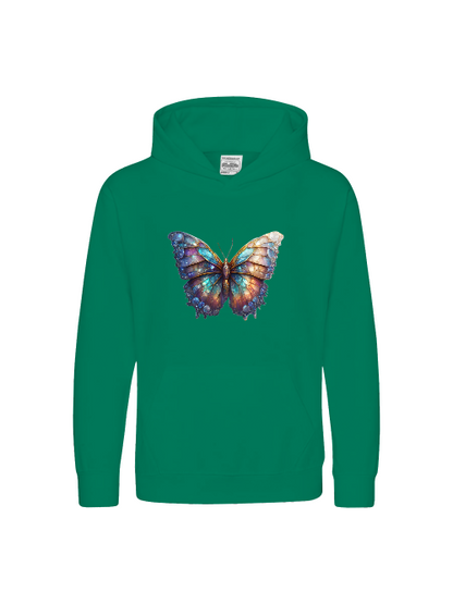 Sudadera con capucha premium para niños Butterfly Gallaxy