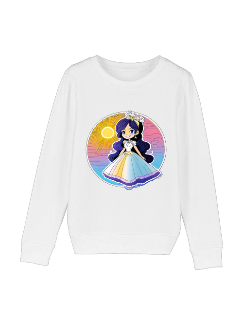 Mini Changer sweatshirt Princess Sunset with blue shimmer