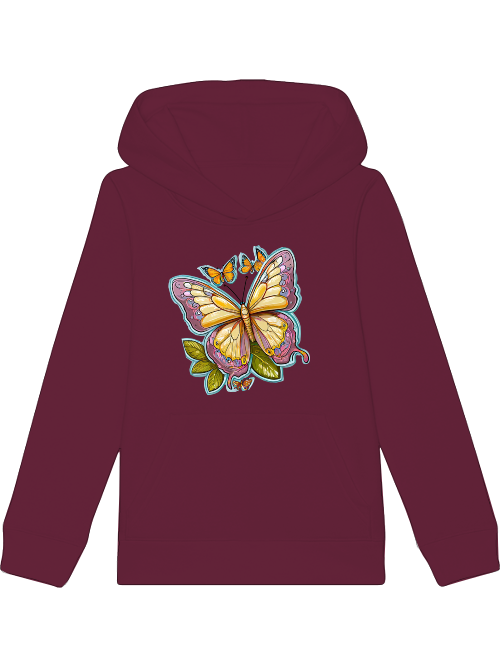 Sudadera con capucha mini cruiser mariposa pintada con aura