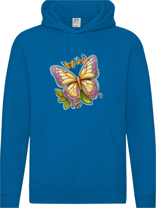 Premium Hooded Sweat Hoodie Partner Shirt Butterfly Painted