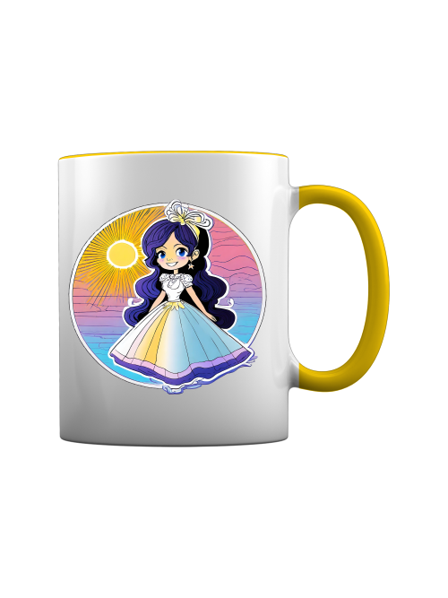 Taza Princess Sunset con brillo azul