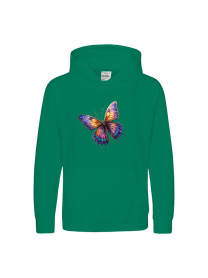 Sudadera con capucha Kids Premium Butterfly en tonos azules