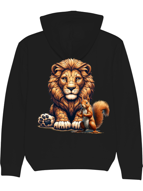 Cruiser Hoodie partner shirt lion with squirrel backsite