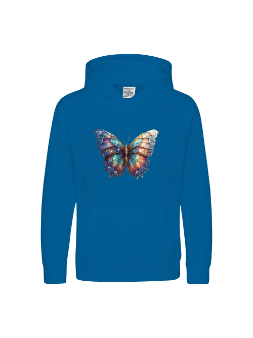 Kids Premium Hooded Sweat Butterfly Gallaxy