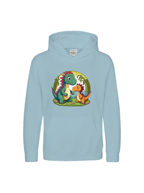 Sudadera con capucha Kids Premium dos dinosaurios