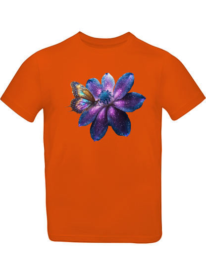 Galaxie Blume mit Schmetterling T-Shirt Kids SK