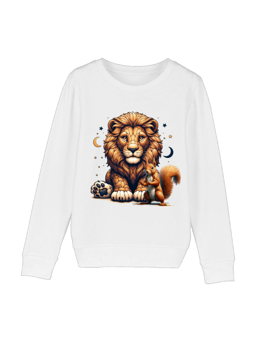 Mini Changer Sweatshirt Loewe mit Eichhörnchen und Monde SK