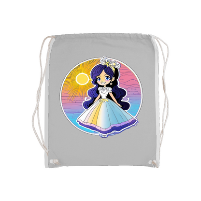 Basic gym bag Princess Sunset with blue shimmer