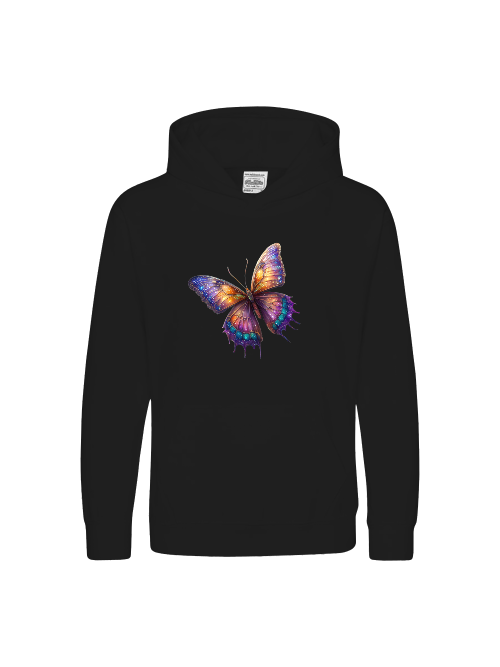 Sudadera con capucha Kids Premium Butterfly en tonos azules