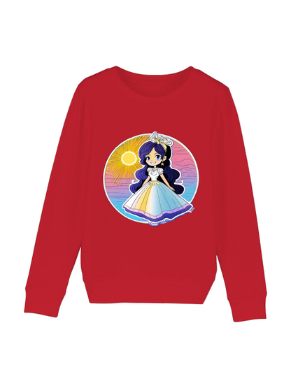 Mini Changer sweatshirt Princess Sunset with blue shimmer