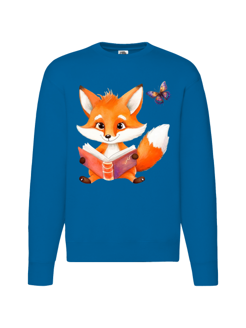 Premium set-in-sweat sweatshirt partner shirt fox with butterfly