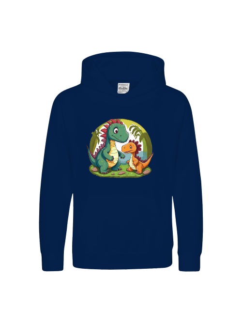 Sudadera con capucha Kids Premium dos dinosaurios