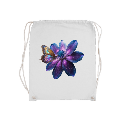 Basic gym bag galaxy flower with butterfly