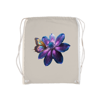 Basic gym bag galaxy flower with butterfly