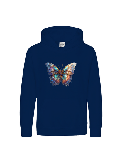 Sudadera con capucha premium para niños Butterfly Gallaxy