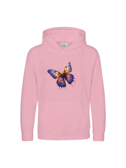 Sudadera con capucha Kids Premium Butterfly en tonos azules